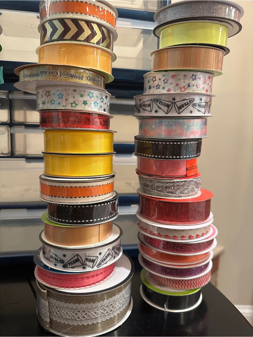 30 NWT rolls of ribbon